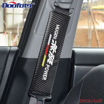 Doofoto Centura de Scaun Auto Capac Pentru Honda Mugen Power Civic, Accord, CRV Hrv Jazz Accesorii din Fibră de Carbon Styling Umăr Protecție
