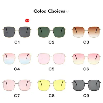 2020 Lux Pătrat ochelari de Soare pentru Femei Brand Designer Retro Cadru din Aliaj de Mare Ochelari de Soare Vintage Gradient de sex Masculin Oculos Feminino UV400