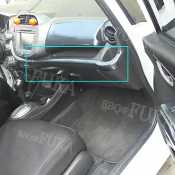 ABS, Fibra de Carbon Mașină Panoul de Control Central Capac de Acoperire Benzi Tapiterie Pentru Honda FIT 2008-2013