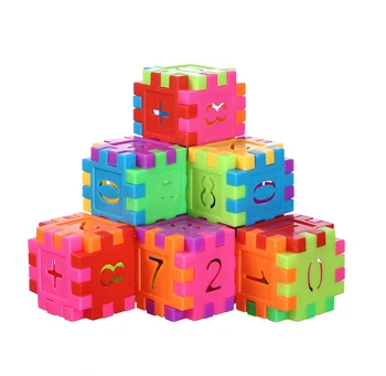130pcs/cutie de Plastic Blocuri de Cărămizi de Jucărie pentru Copii Copil Digital Blocuri de Învățământ Devreme Colorate Blocuri de Jucărie WYQ
