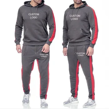 Logo-ul personalizat Bărbați Seturi Hanorace Sport Topuri+ Pantaloni 2 Bucata Set Treninguri Sacou Casual Solid Trening cu Haine de sex Masculin S-6Xl