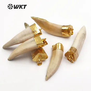 WT-P241 Prime Lup Dinte de Aur Plafonate Pandantiv, dinți de Rechin Pandantiv Cu Aur Eletroplate Cadou Special Pentru Femei