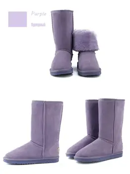 Autentice din Piele de Blană de Zăpadă femmes Cizme Australia Cizme de Iarna Cizme Genunchi Ridicat pentru Femeile Cald Pantofi Femei