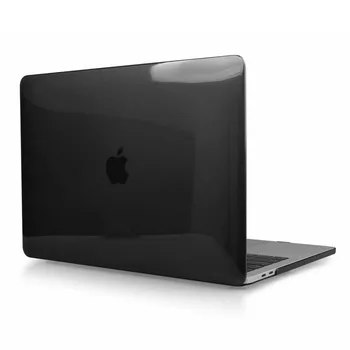 Pentru Apple MacBook Air Pro Retina 11 12 13 15 si Noi Aer 13/Pro 13 15 16 inch cu Touch Bar-Negru Cristal Coajă Tare Laptop de caz