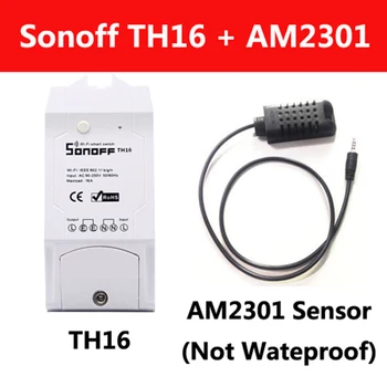 Sonoff TH16 WiFi Inteligent Comutator 16A Temperatură și Umiditate Senzor Inteligent Acasă Controler de la Distanță