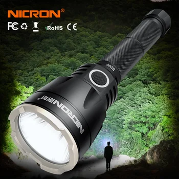 NICRON B200 Ultra Strălucitoare Lanternă Tactică 1000LM Distanta 536m Super Lanterna LED-uri Lumina rezistent la apa IP68 Pentru Căutare Salvare
