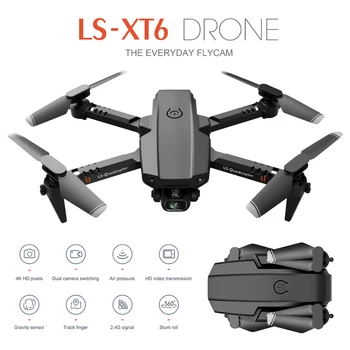 Noi arrical Mini Drona LS-XT6 Drone Camera HD 1080P, 4K Camera Dublă WiFi FPV Pliabil Quadcopter Altitudinii RC Avioane de Jucărie