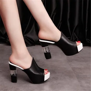 DM32 Noi Femei Sandale cu Toc Transparent Femei Sexy Clar Tocuri inalte, Sandale de Vară Pompe de Pantofi plus Dimensiune 34-42