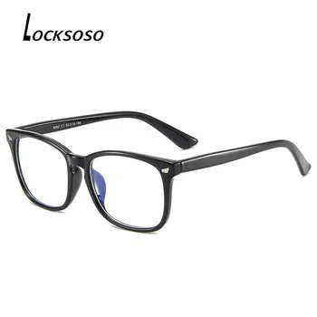LOCKSOSO lumina albastra anti-ochelari de jocuri pe calculator ochelari bărbați femei blocare blocarea ochelari ray Ochelari de vedere de noapte de sticlă retro