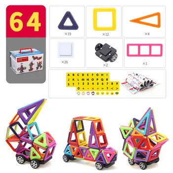 Magneți Blocuri de Jucărie Magnetică Baruri si Bile de Metal DIY Magnetice Blocuri Set de Jucării de Construcție pentru Copii Jucărie de Învățământ