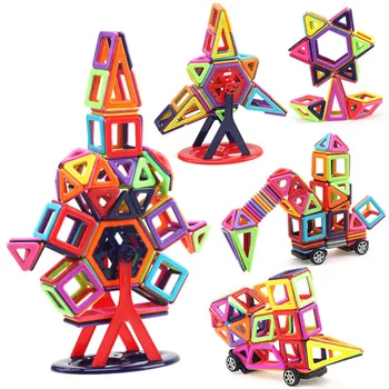 Magneți Blocuri de Jucărie Magnetică Baruri si Bile de Metal DIY Magnetice Blocuri Set de Jucării de Construcție pentru Copii Jucărie de Învățământ