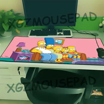 XGZ de benzi Desenate Mari Mouse Pad Negru de Blocare Marginea Copii Anime Familia Simpsons Covoare de Cauciuc Material Non-alunecare pentru Jucătorii de Dota2