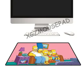 XGZ de benzi Desenate Mari Mouse Pad Negru de Blocare Marginea Copii Anime Familia Simpsons Covoare de Cauciuc Material Non-alunecare pentru Jucătorii de Dota2