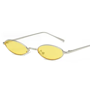 NYWOOH Oval ochelari de Soare Barbati Mici, Rotunde Ochelari de Soare Nuante pentru Femei, Cadru Metalic Acoperit de Ochelari de sex Feminin de sex Masculin
