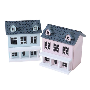 1:12 Casă De Păpuși În Miniatură Din Lemn Casa Mica Model Minunat Villa DFor Păpuși Decalcomanii