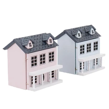 1:12 Casă De Păpuși În Miniatură Din Lemn Casa Mica Model Minunat Villa DFor Păpuși Decalcomanii