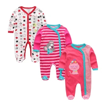 2019 Fete de Îmbrăcăminte Unisex 0-12M Bumbac Costume Copii Haine Fata Nou-născuți Stea cu Dungi baietel Haine Ropa Bebe 2/3PCS