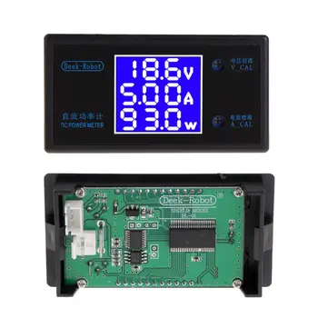 DC 0-50V 5A 250W Voltmetru Ampermetru Wattmeter Panou LCD Tensiune Amp Power Meter