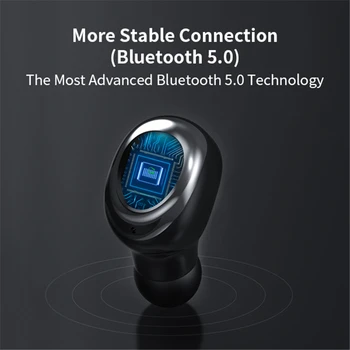 Gandley S11 TWS Bluetooth căști fără Fir, Căști Căști in-Ear de mare capacitate de încărcare cutie de amprente touch automată pereche