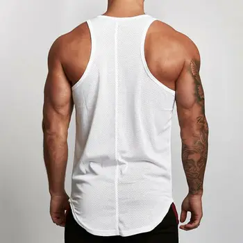 Moda Mens Fitness Activewear Topuri Casual T-Shirt Culturism Tee Musculare Vesta