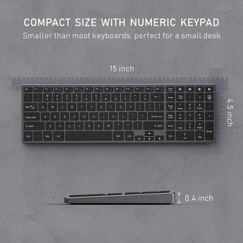 SeenDa Reîncărcabilă tastatura Bluetooth pentru Tableta, Laptop rusă/franceză/germană /engleză 4Device Sincronizare Wireless keyboard Metal