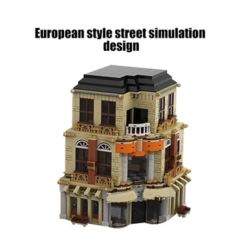 MOC City Street View Modular Clasic de Arhitectura Blocuri Creator European House Roma Magazin de BRICOLAJ Cărămizi Jucarii Pentru Copii