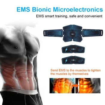 Musculare abdominale Stimulator Antrenor EMS Abs Echipament de Fitness Echipament pentru Antrenament Muschii Electrostimulator Slăbire Masaj Unisex
