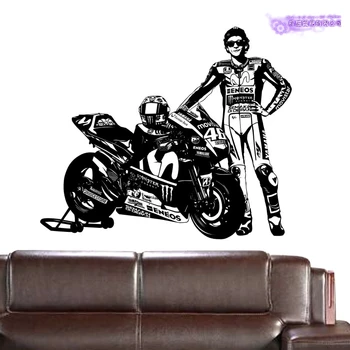 Moto GP Curse cu Motociclete Autocolant Vehicul Decal Postere de Perete de Vinil Pegatina Decor Mural Autocolant