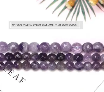6 Culori Naturale Fatetate Ametist, Margele Violet De Cuart Ametist Piatră Prețioasă Fancey Brățară Colier Accesoriu Pentru A Face Bijuterii