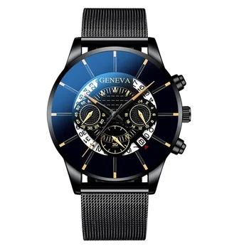 Relogio Masculino 2020 Geneva Bărbați ' s Ceas din Oțel Inoxidabil Calendar Cuarț Ceas de mână pentru Bărbați Ceas Sport de sex Masculin Ceas Reloj Hombre