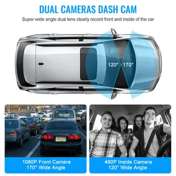 3 Cristalinului Camere Auto DVR 4.0 Inch Dash Camera 1080P Dual Lens Retrovizoare Cu Camera Video Recorder Auto Registrator Dvr-uri Dash Cam