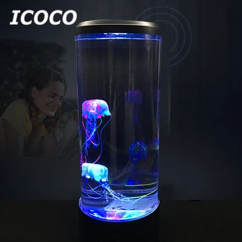ICOCO Mediu meduze lampă cu LED-uri de culoare schimbare de decor acasă lumina de noapte Meduze Acvariu Stil Lampă cu Led-uri