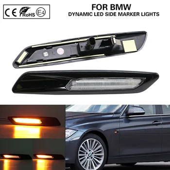 F10 Stil Dinamic de CONDUS lampă de poziție laterală turn semnal de lumină obiectiv clar+negru finisaje cromate pentru BMW E60 E61 E82 E88 E90 E91 E92E93