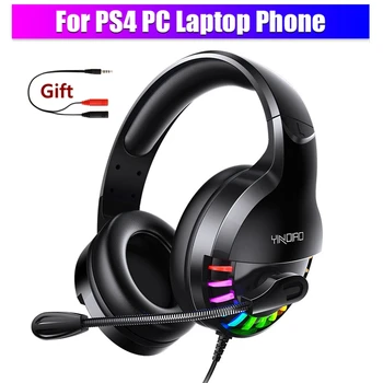 Peste Ureche Calculator Gamer Căști cu Microfon Pentru PC, PS4 Jocuri LED Cască funcția de Anulare a Zgomotului Căști PC Telefon Muzica Casca