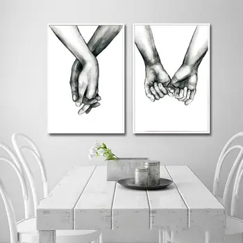 Mână în mână, Mână în dragoste decor pictura core poster camera de zi sala de mese decor pictura