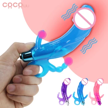 G-spot Vibrator Jelly Penis artificial Penis Vibrator punctul G, Clitorisul Stimulator Masaj jucarii Sexuale pentru Femeile de sex Feminin Masturbator Singură Viteză