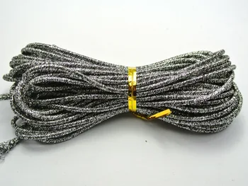 10 Metri Argintiu Negru Stretch Elastic Șir De Șoc Cablu Pentru Cusut Meserii
