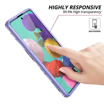 Caz moale Pentru Samsung Galaxy A51 S9 S10 plus S10e Note9 Bara de Protecție caz cu Ecran protector Acoperi capa