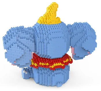 1787pcs 1022 Mini Blocuri de Desene animate Dumbo Model Cărămizi de Construcție Drăguț Elefant de Plastic Jucării Educative pentru Copii Cadouri