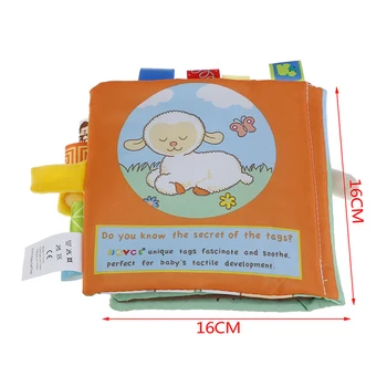 Stil De Animale Maimuta/Owl/Câine Nou-Nascuti Jucarii Pentru Copii De Învățare Pentru Copii De Învățământ Pânză Cărți Drăguț Copil Copil Tesatura Carte Ratteles Jucărie
