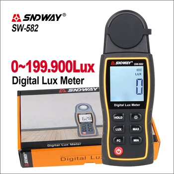 SNDWAY Luxmetru Digital Lux / FC Meter Contor de Lumină Fotografie Luminometer Fotometru Spectrometru Luminometer 200000Lux SW-582