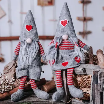 Manual Suedez Moș Crăciun Gnome Papusa De Plus Decoratiuni Figurine De Jucărie Pentru Copii De Ornamente De Crăciun Decoratiuni De Craciun Pentru Casa