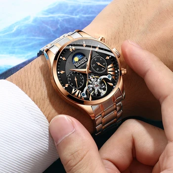 HAIQIN bărbați/mens ceasuri de top de brand de lux automatic/mecanic/ceas de lux men sport ceas barbati reloj hombre tourbillon
