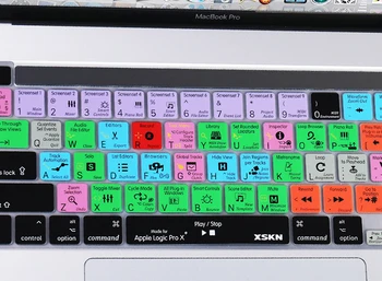 XSKN Logic Pro X limba engleză comenzi Rapide de la Tastatură Piele Capac pentru NOI, pentru Versiunea de 16 inch A2141 Noul MacBook Pro cu Touch Bar & Touch ID