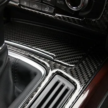 Pentru Audi A4 B8 A5 Q5 Car Styling Consola Schimbatorului De Decorare Cadru Din Fibra De Carbon Gear Panoul De Autocolante Tapiterie Auto Accesorii