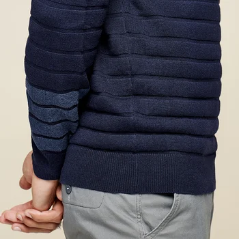 Kuegou Brand pentru bărbați pulovere de iarna dungi guler rotund pulover guler han ediție valul linie necăptușit îmbrăcăminte superior AZ-17023
