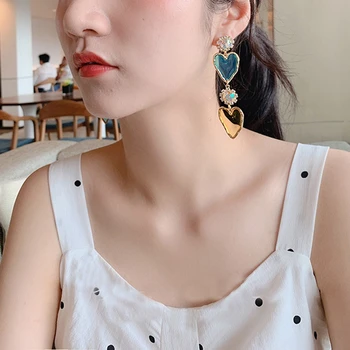 2020 Nou Coreean Elegant Acrilice Inima Cherry Picătură Cercei Pentru Femeile Fete Cristal Transparent De Vacanță Pendientes Mujer Moda