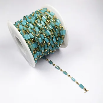 1 Metru de Cristal lucrate Manual Lanț de Cupru piatra Margele Lanțuri pentru a Face Bijuterii DIY Colier Brățară Brățară Accesorii