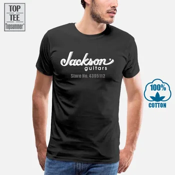 Jackson Chitare Logo-Ul T Shirt Negru Nou Chitarist De Rock Trupa De Metal Maneci Scurte T Shirt Om De Îmbrăcăminte