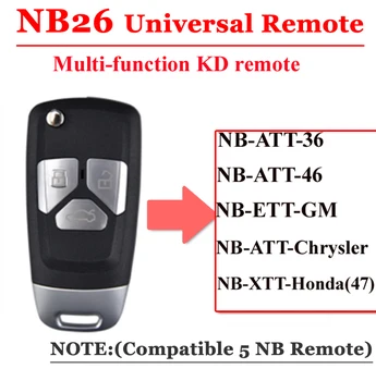 Transport gratuit (1 piesa)NB26 Universal Multi-funcțional kd de la distanță 3 butonul NB seria cheie pentru KD900 URG200 Master la distanță